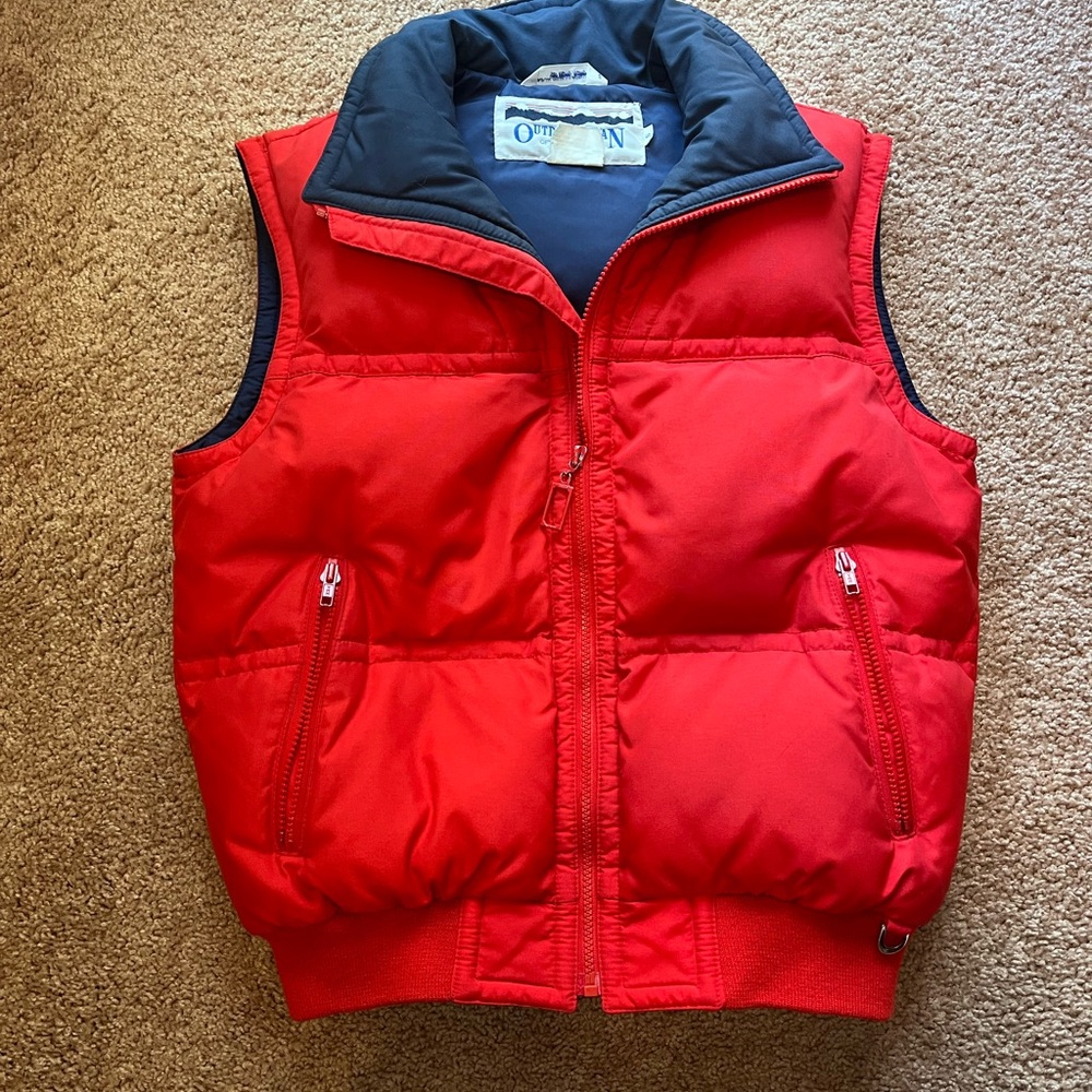 Red OUTDOORSMAN OF LAKE TAHOE Vest Size Small - Picture 4 of 7